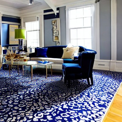 What Color Paint Goes With Navy Carpet?