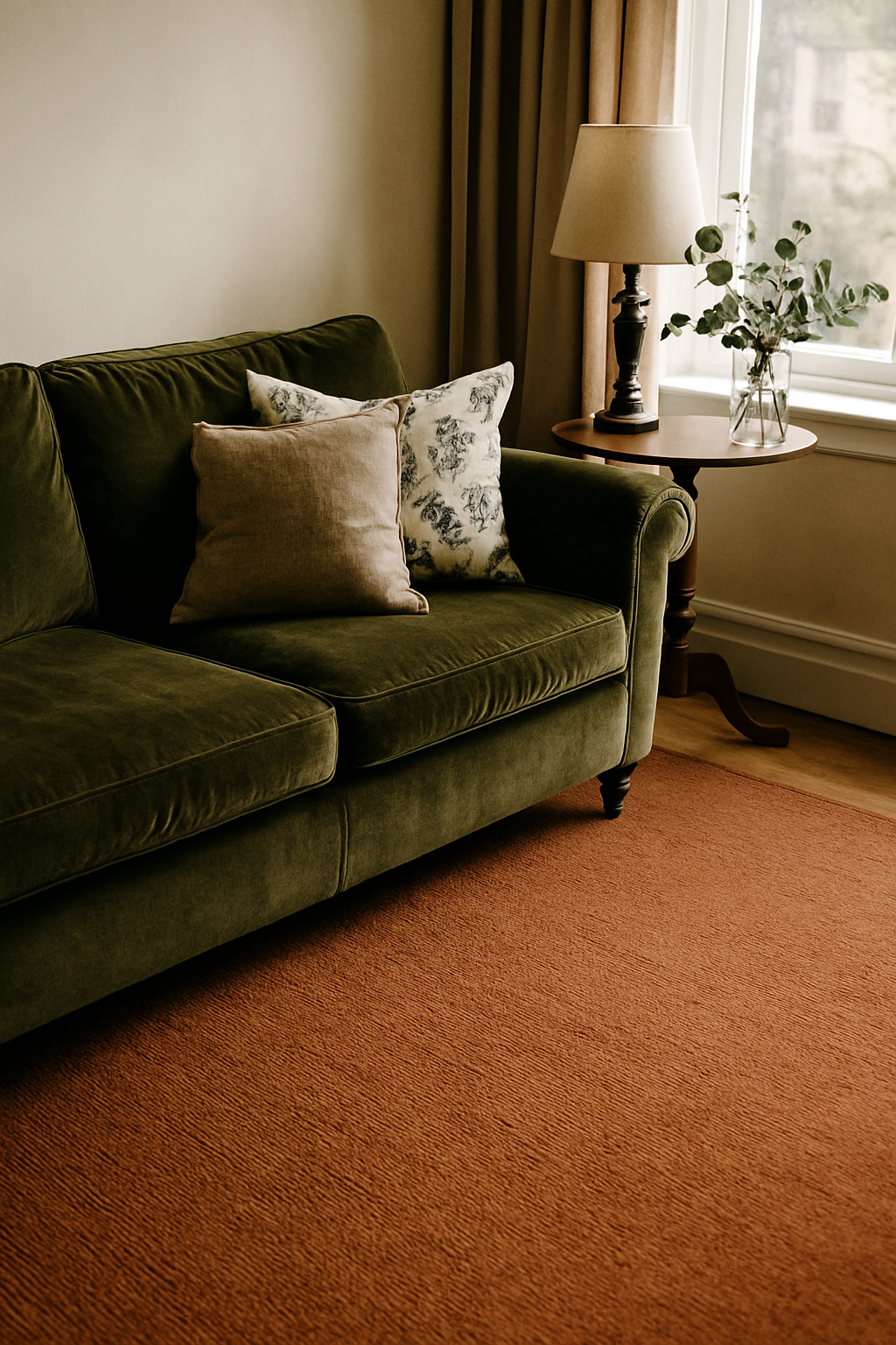 What Color Carpet Goes With a Velvet Sofa?