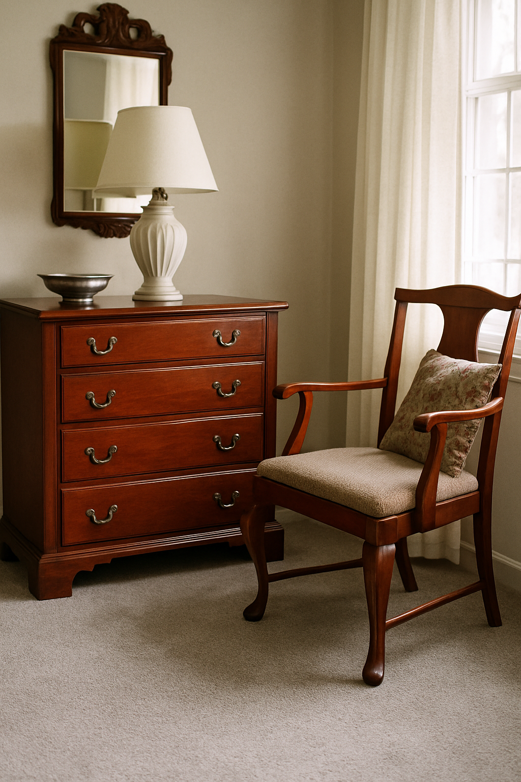 What Color Carpet Goes With Cherry Wood Furniture?