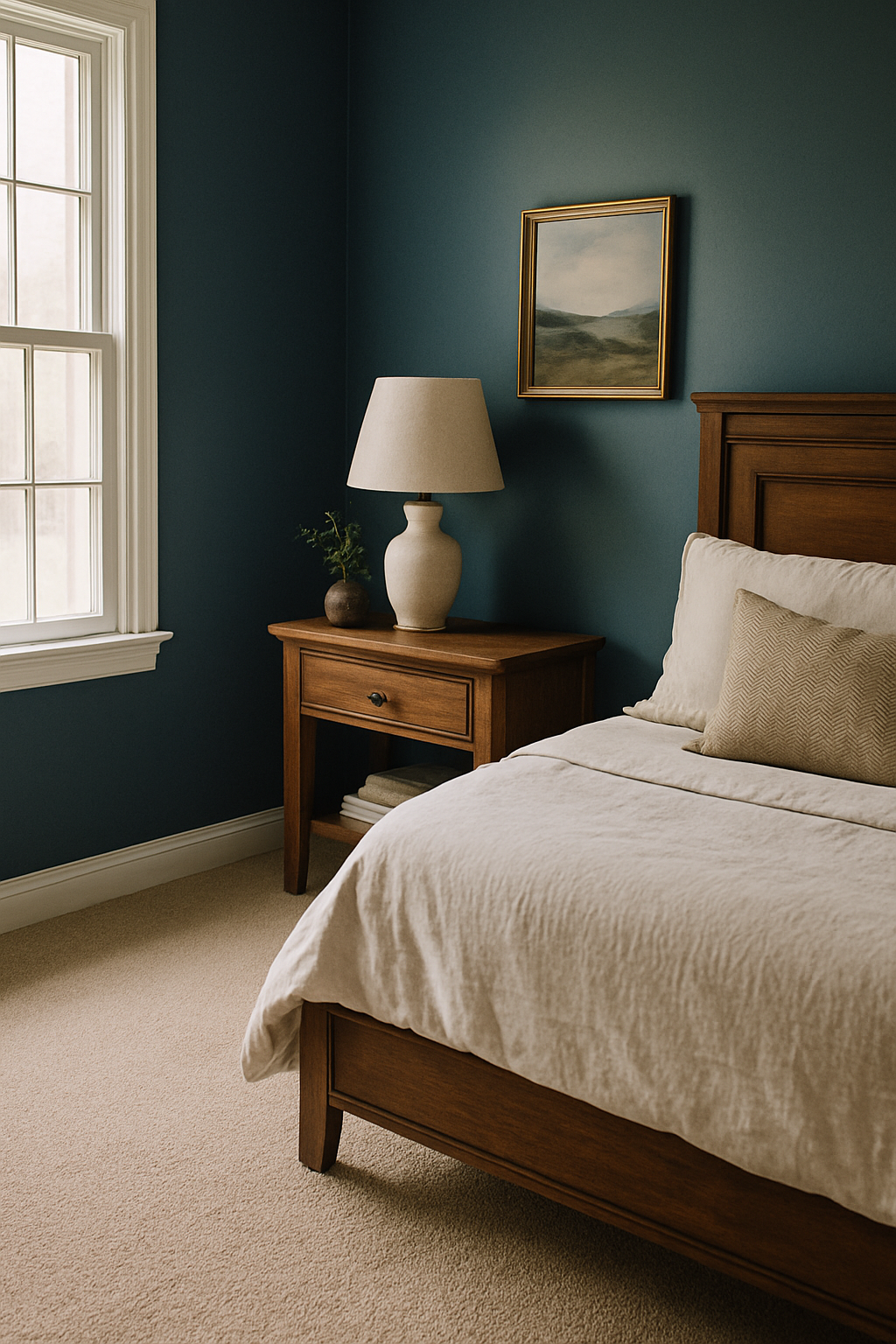 What Color Carpet Goes With Dark Blue Walls?